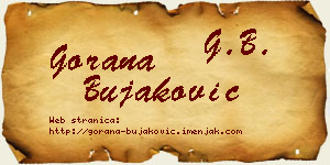 Gorana Bujaković vizit kartica